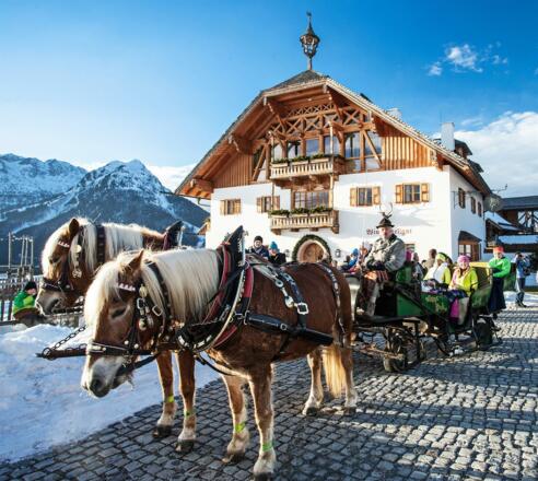 Die Pferdekutsche steht parat