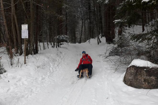 Schlussteil der Rodelbahn