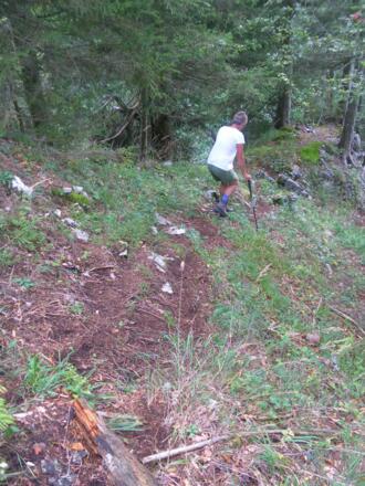 Abstieg zum Rechenbergsattel