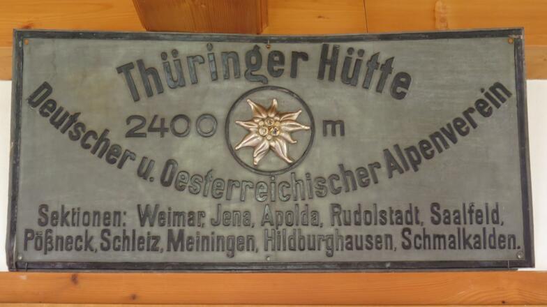 Schild der alten Hütte