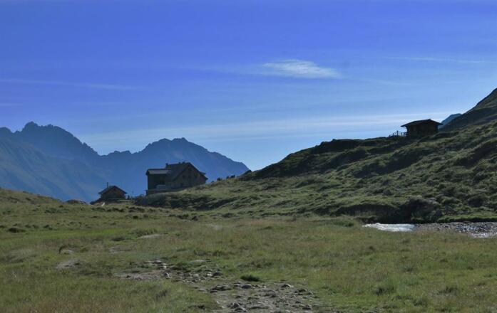 Franz Sennhütte am Morgen