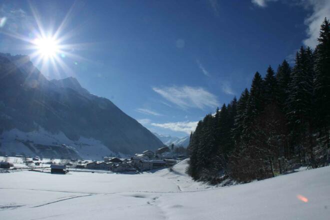 Pension Ladestatthof Ausblick im Winter