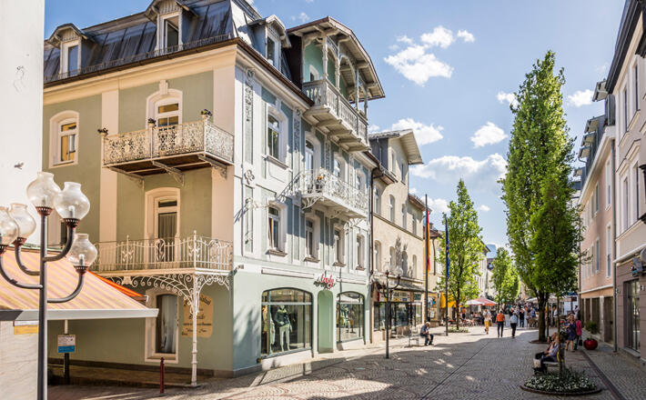 Die Fußgängerzone Bad Reichenhall