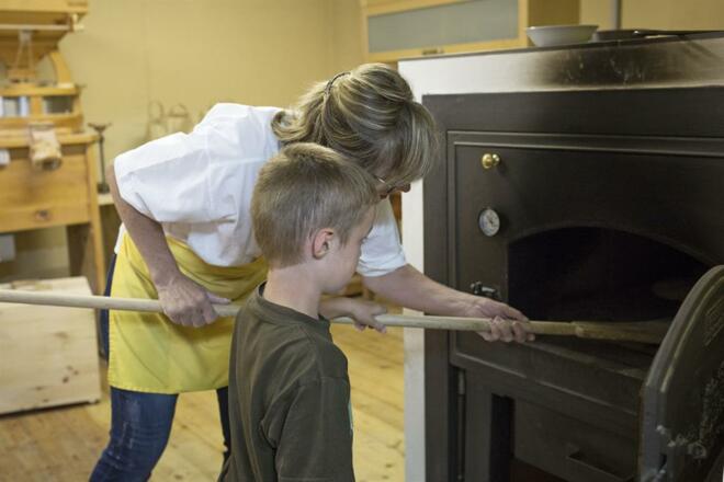 Holzofen am Biohof Sturmhof
