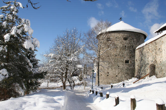 Stadtmauer im Winter