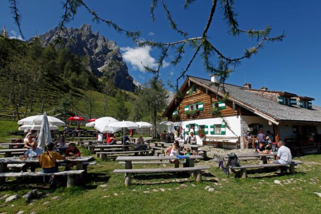 Blick auf die Mitterfeldalm