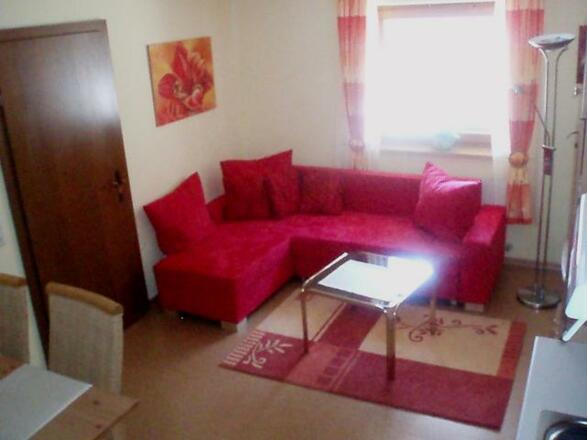 Ferienwohnung Wohnküche mit SAT-TV