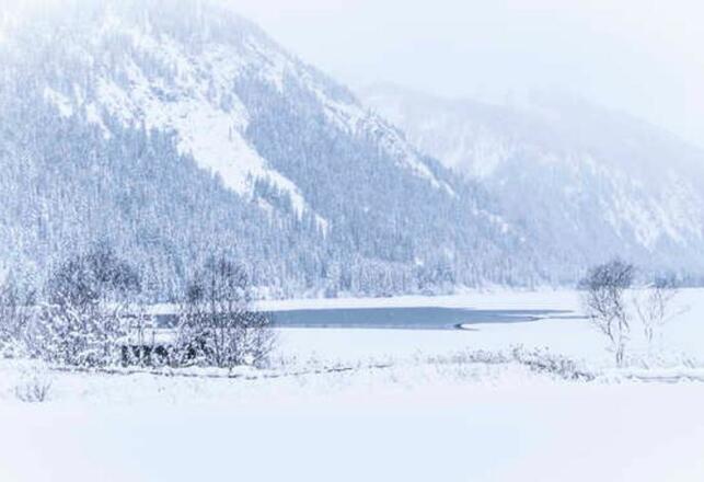 Der Haldensee in Winterkleid.