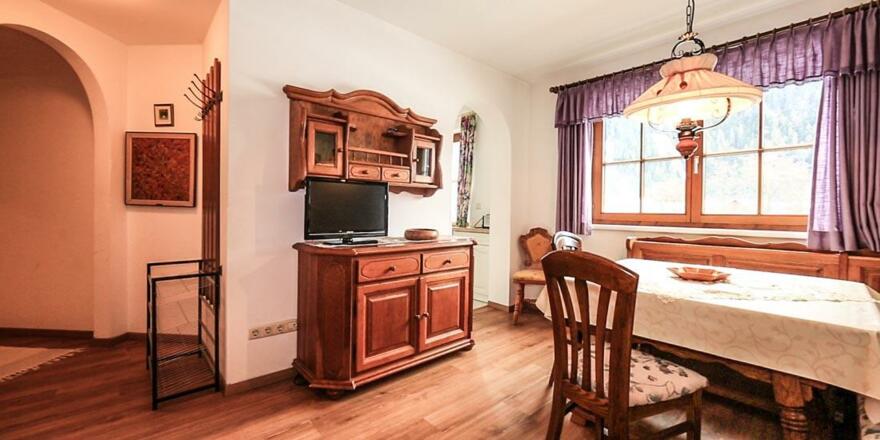 Esszimmer in der FeWo Scheibe