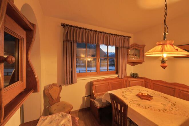 Esszimmer in der FeWo Scheibe