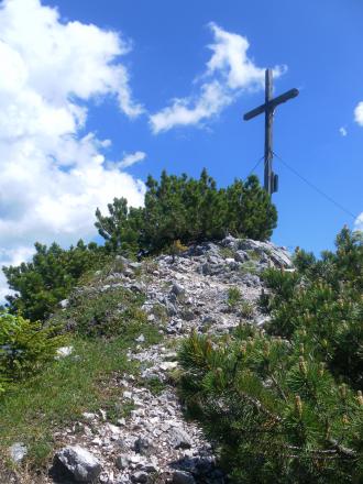 Schrofenrinne zum niedrigeren Kreuzgipfel