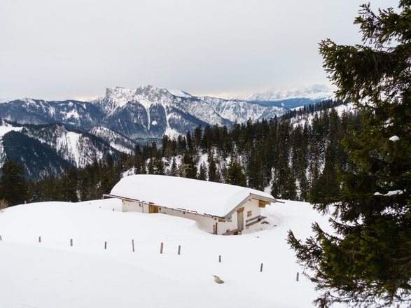 von der Bischofsfelln Alm hat man schon eine schöne Aussicht