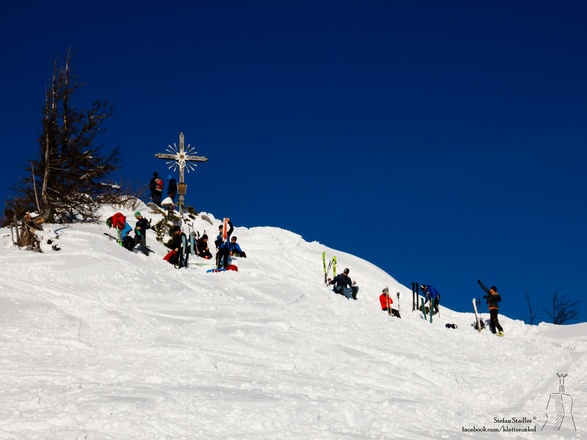 Rast am Gipfel des Peitingköpfl