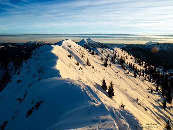 der Grat/Rücken  vom Dürrnbachhorn nach Osten