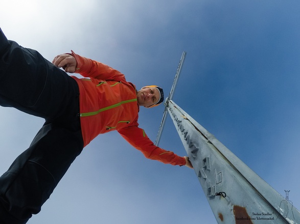 Gipfelselfie Stefan Stadler auf dem Streicher