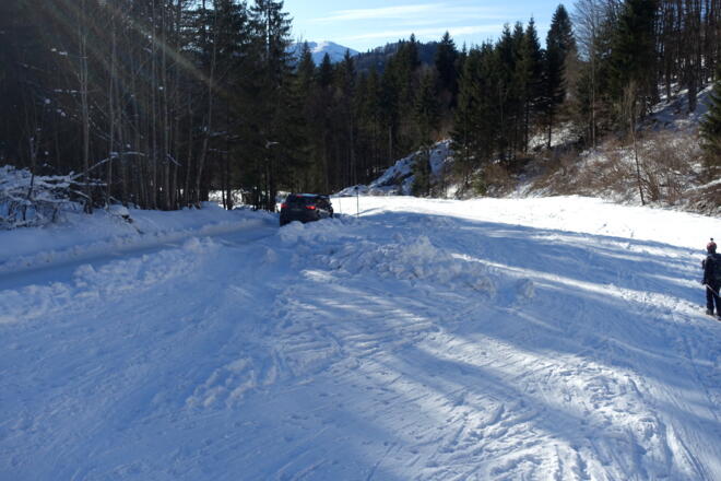 Knapp vor dem Ausgangspunkt