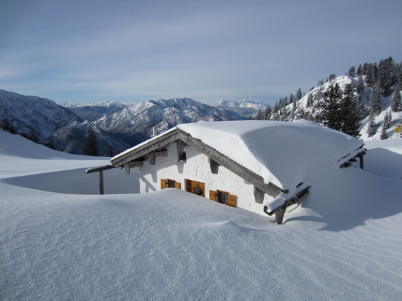 Winterlandschaft an der Rauschbergalm