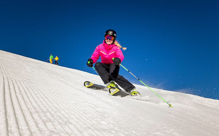 Skifahren auf bestens präperierten Pisten am Jenner