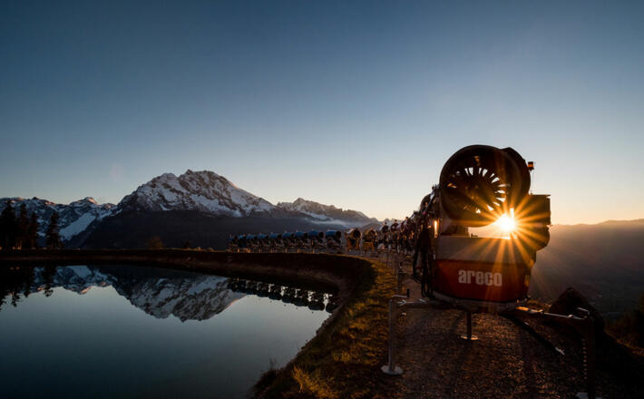 Schneekanonen am Speicherteich Jenner