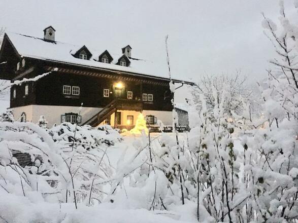Winteransicht Ferienlounge Bluntausee