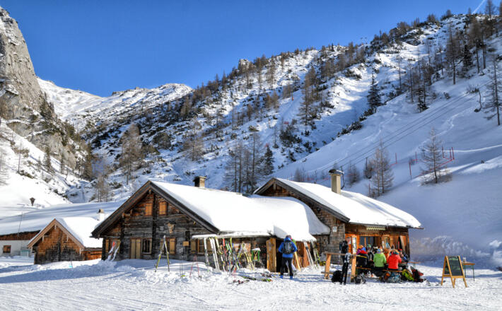 Die Mitterkaseralm, im Sommer wie im Winter geöffnet