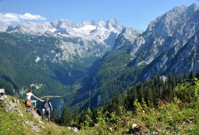Blick zum Dachstein und Gosausee