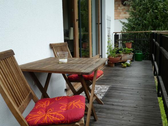 Möblierter Balkon