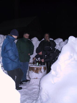 Schneeburg bauen macht durstig