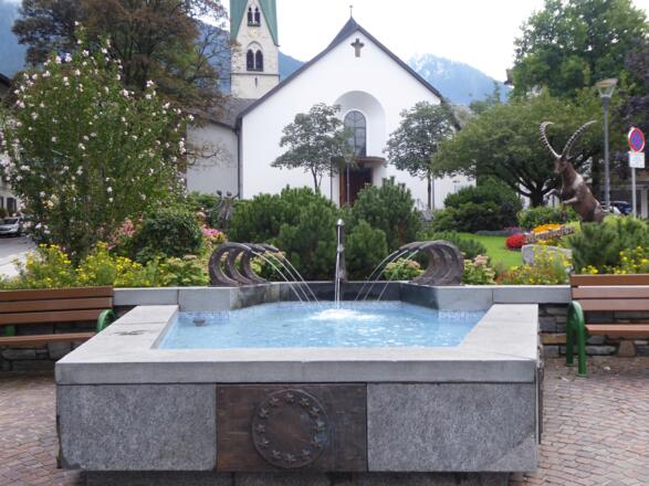 Brunnen im Zentrum von Mayrhofen