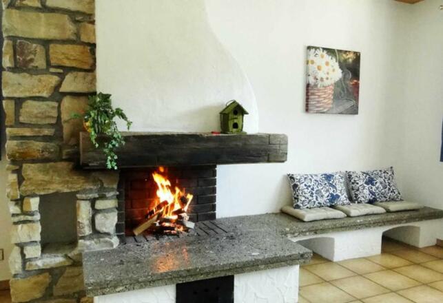 Kamin im Wohnzimmer