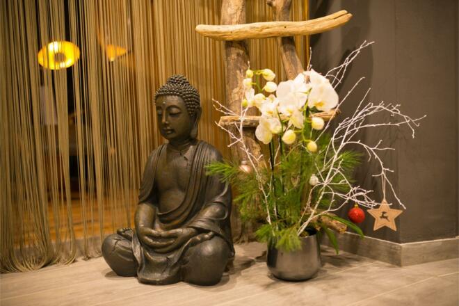 Buddha Saunabereich Landhotel Anna