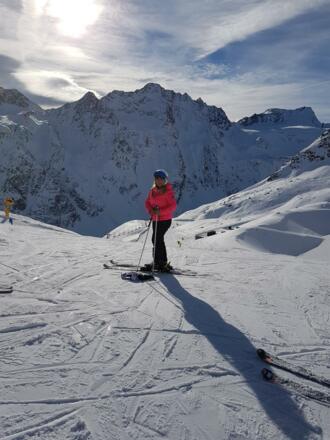 Skifahren am Gletscher