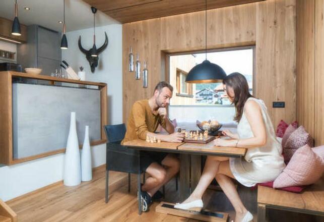 Esszimmer mit Küche