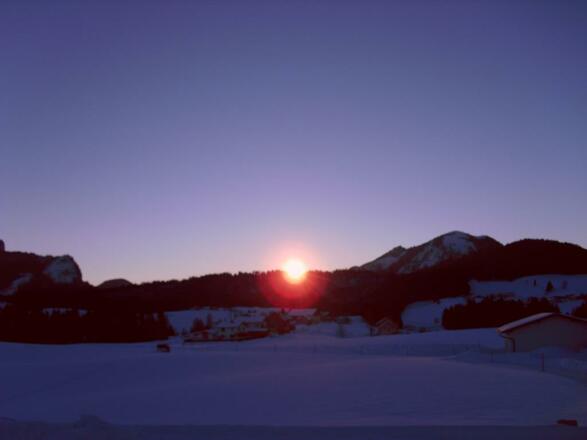 Sonnenaufgang von Zimmer aus
