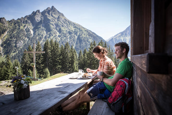 Rast bei der Ronggalpe in Gargellen