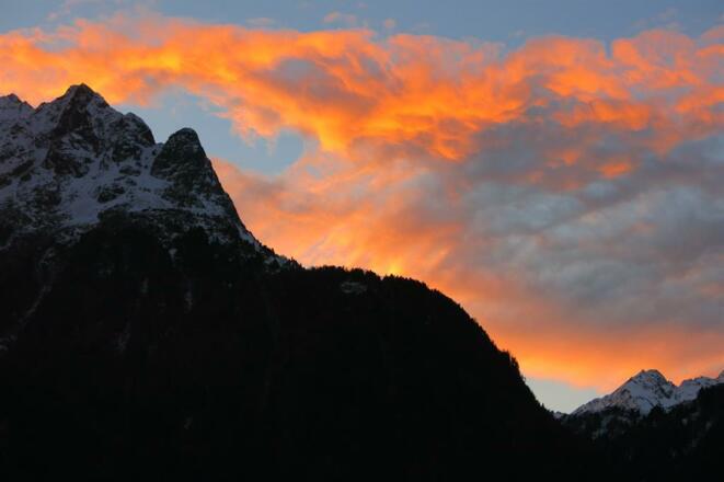 Gästehaus Judith Bergblick Abendrot