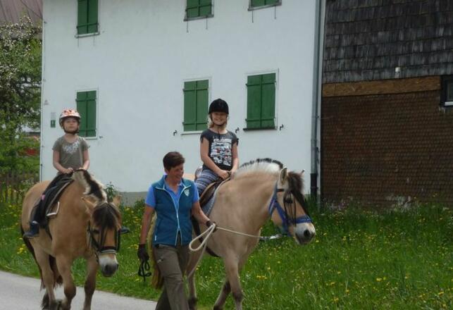 Ausreiten mit den Kids und geführt von Johanna