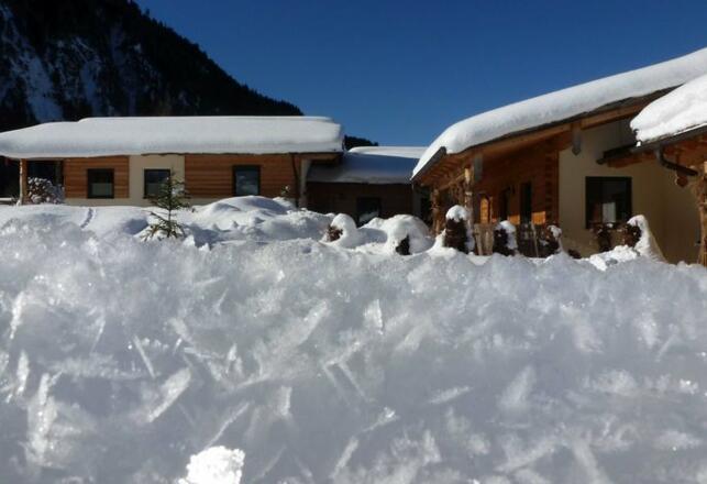 Schneekristalle im Almdorf Tirol