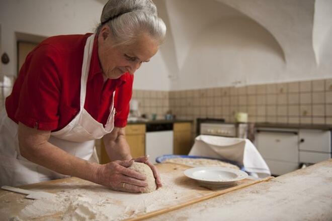 Brot für das Frühstück selbst gemacht
