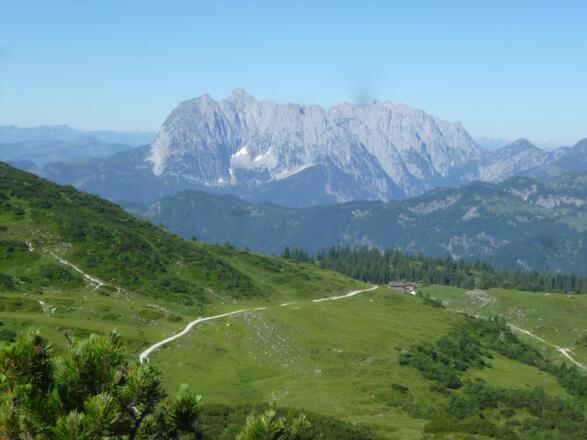 Wilder Kaiser und Straubinger Haus vom Eggenalmkogel