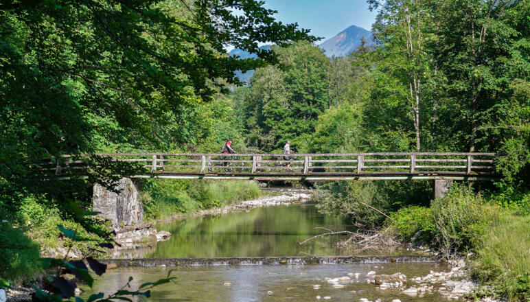 Bründlsteg über den Kieferbach - Station 11 Kieferer Energiewanderweg