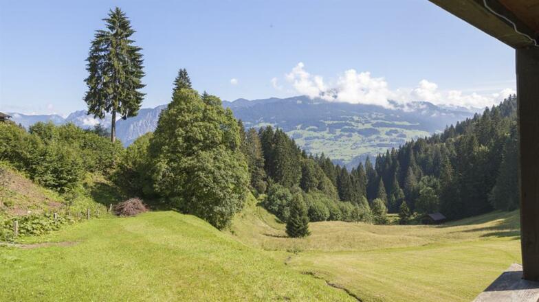Aussicht vom Haus nach Bartholomäberg