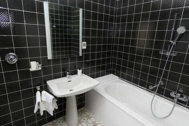 das Landhof Badezimmer