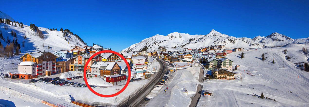 Obertauern mit Vindobona-Haus des ÖTK im Ortsteil Tweng