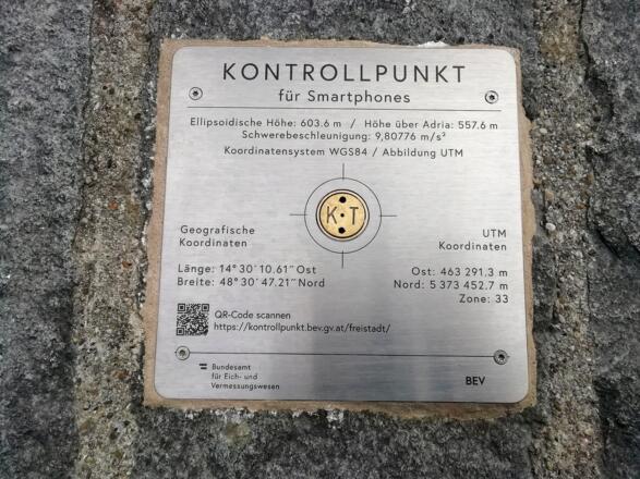 Smartphone-Kontrollpunkt Freistadt Schlossgraben