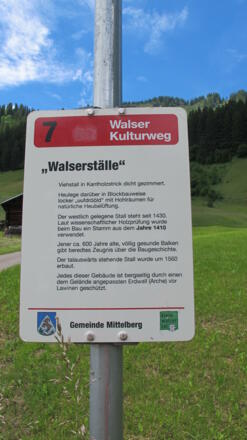 Walserställer am Walser Kulturweg