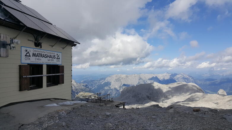 Matrashaus am Hochkönig mit Blick nach Osten