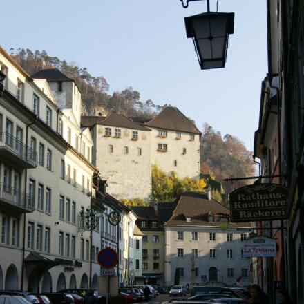 Stadtteil Neustadt mit Blick auf die Schattenburg