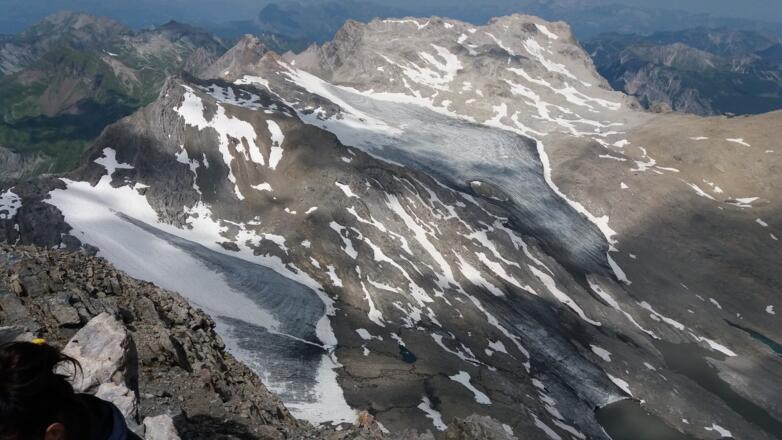 Schesaplana: Panüelerkopf über Brandner Gletscher.