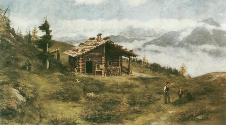 Almlandschaft des Ederplan (1882), Maler Franz von Defregger, Öl auf Leinwand